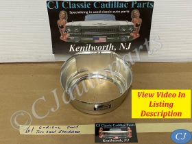 OEM 1961 Cadillac Deville Eldorado Fleetwood FRONT BUMPER TURN SIGNAL BEZEL ESCUTCHEON TRIM #1475503